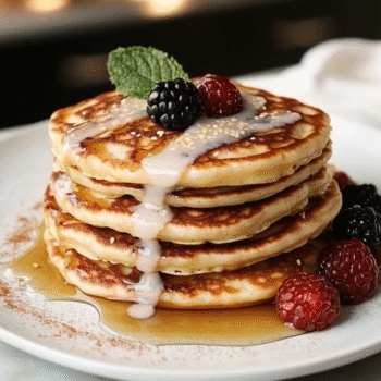 Sesame & cinnamon pancakes