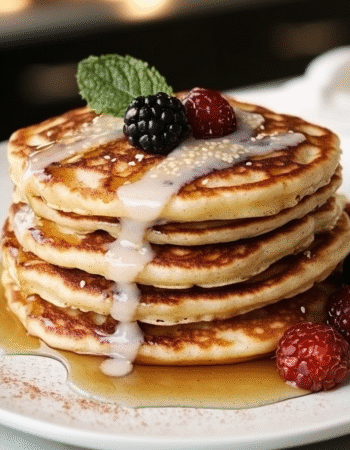 Sesame & cinnamon pancakes