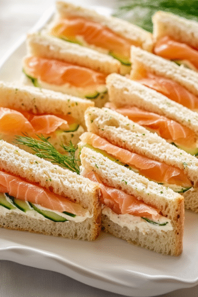 Smoked Salmon and Cream Cheese Sandwiches