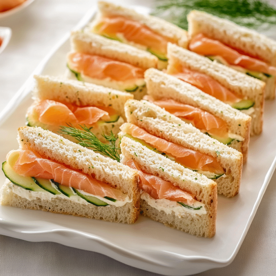 Smoked Salmon and Cream Cheese Sandwiches