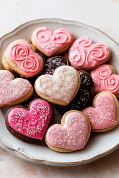 Sparkle Sweetheart Cookies
