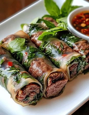 Thai Basil Beef Rolls