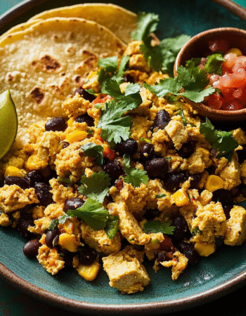 Tofu Scramble With Black Beans and Corn