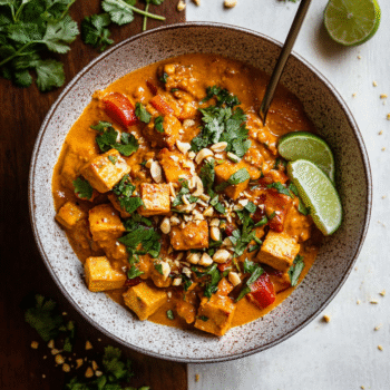 Tofu and Sweet Potato Peanut Butter Curry