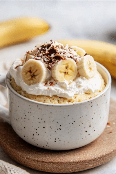 Wheat-Free Keto Banana Coconut Mug Cake
