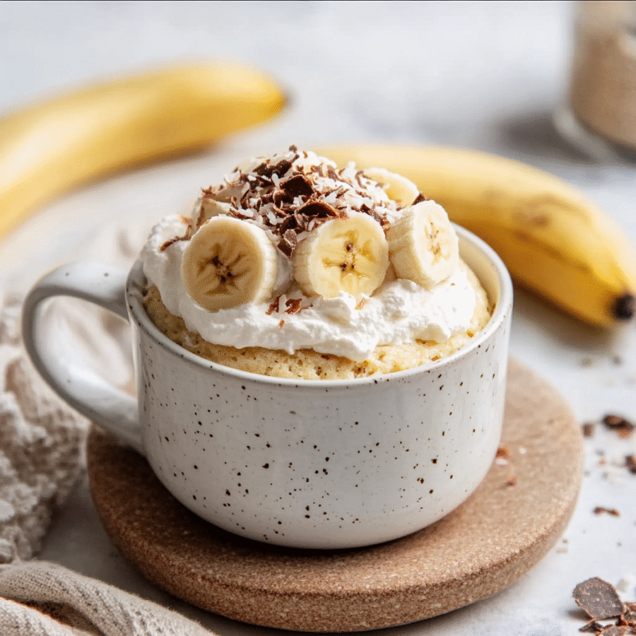 Wheat-Free Keto Banana Coconut Mug Cake
