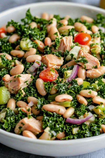 White Bean, Tuna and Kale Salad
