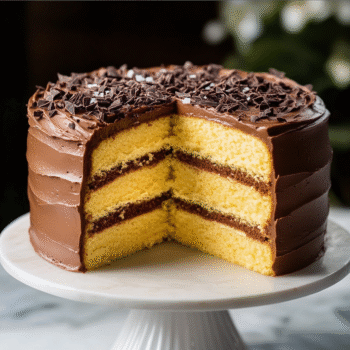 Yellow Layer Cake With Chocolate Frosting