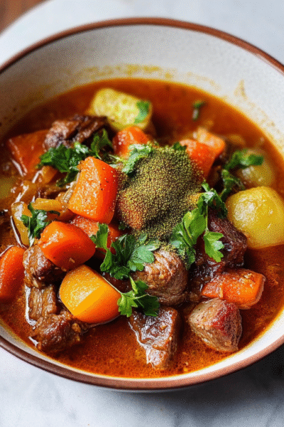 Yemeni Meat Stew with Fenugreek Foam