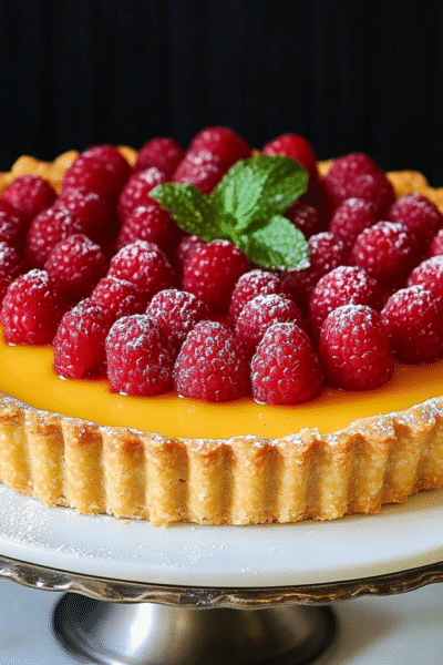 Yuzu and Raspberry Tart