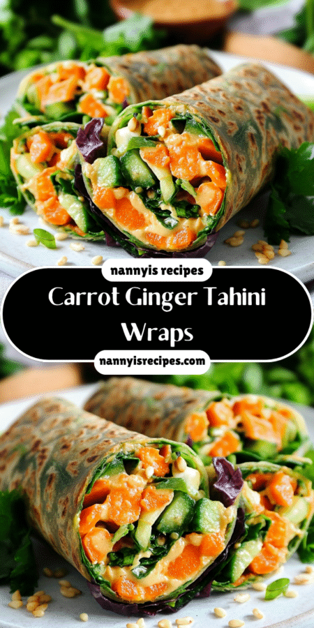 Carrot Ginger Tahini Wraps: A Flavorful, Healthy Delight! 7 18 3