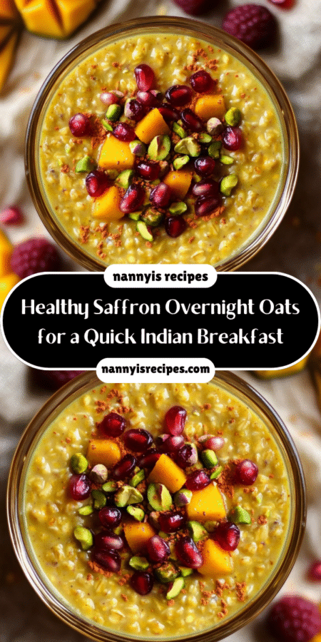 Healthy Saffron Overnight Oats for a Quick Indian Breakfast You’ll Love! 7 6 6
