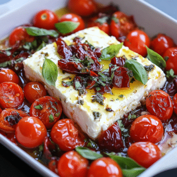 Baked Feta with Cherry Tomatoes & Chili