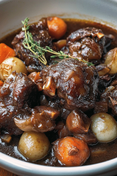 Beef Tail Bourguignon