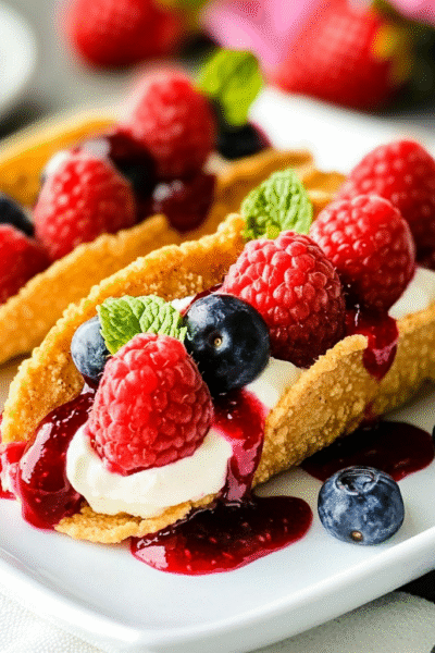 Berrylicious Cheesecake Tacos