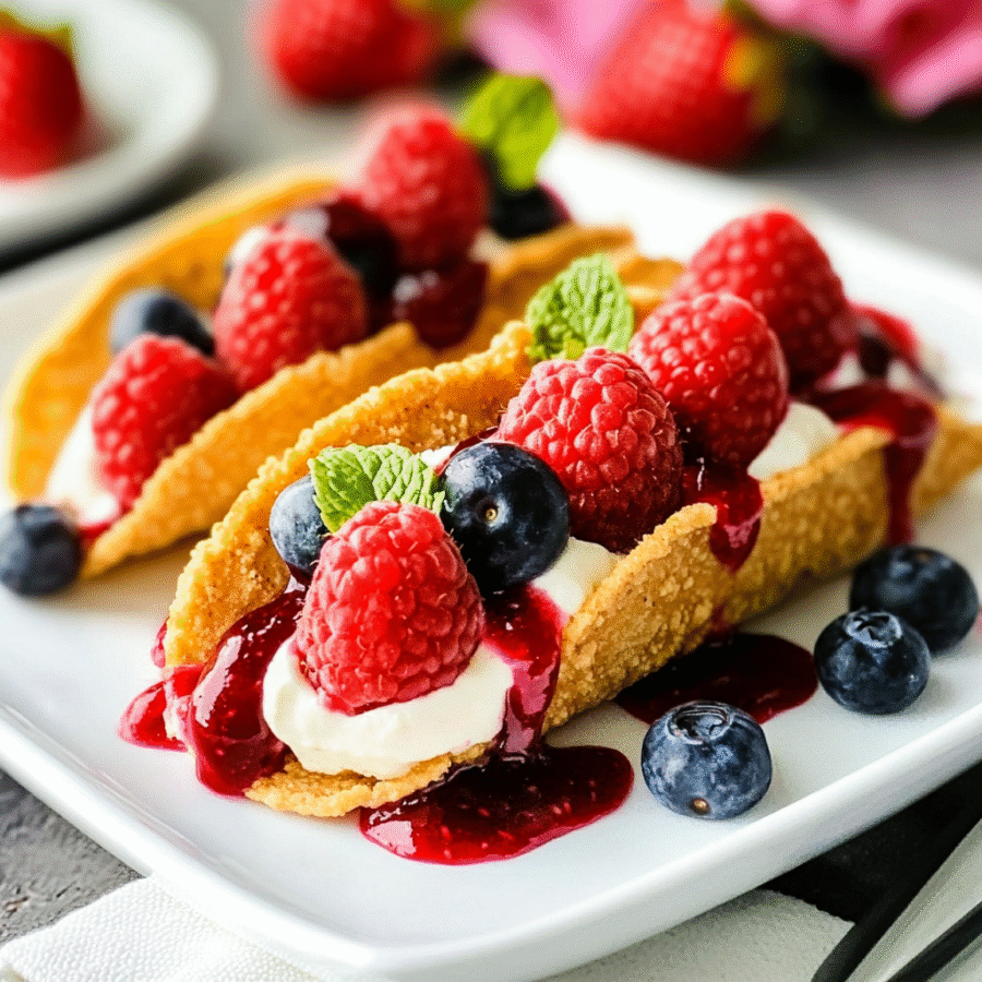 Berrylicious Cheesecake Tacos
