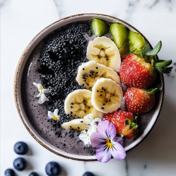 Black Sesame & Banana Smoothie Bowl
