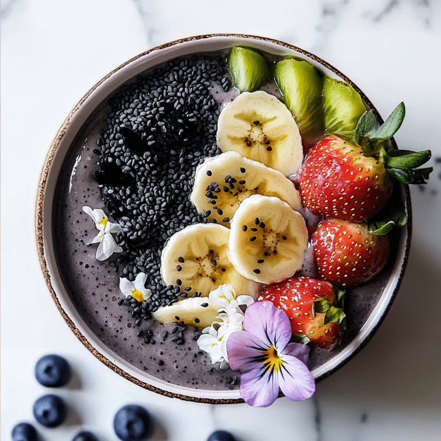 Black Sesame & Banana Smoothie Bowl
