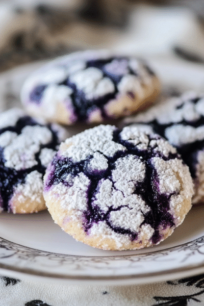 Blueberry Crinkle Cookies