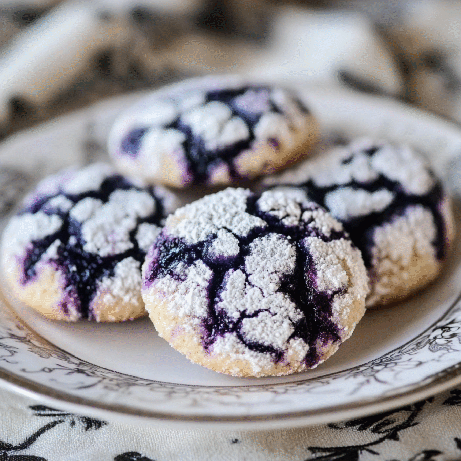 Blueberry Crinkle Cookies