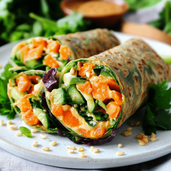 Carrot Ginger Tahini Wraps