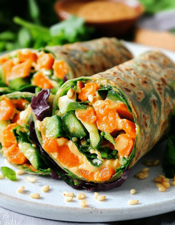 Carrot Ginger Tahini Wraps