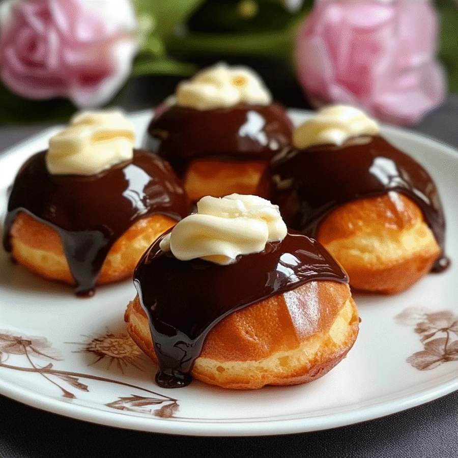 Chocolate Glazed Choux Buns