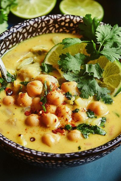 Coconut Kaffir Lime Chickpea Stew