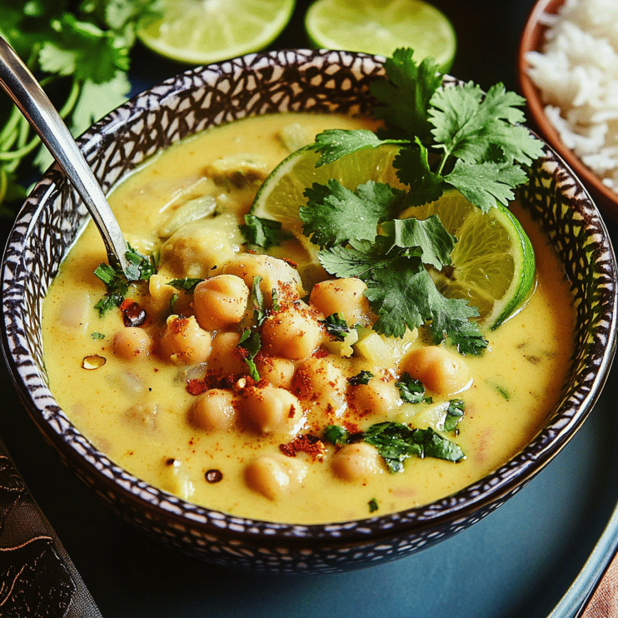 Coconut Kaffir Lime Chickpea Stew