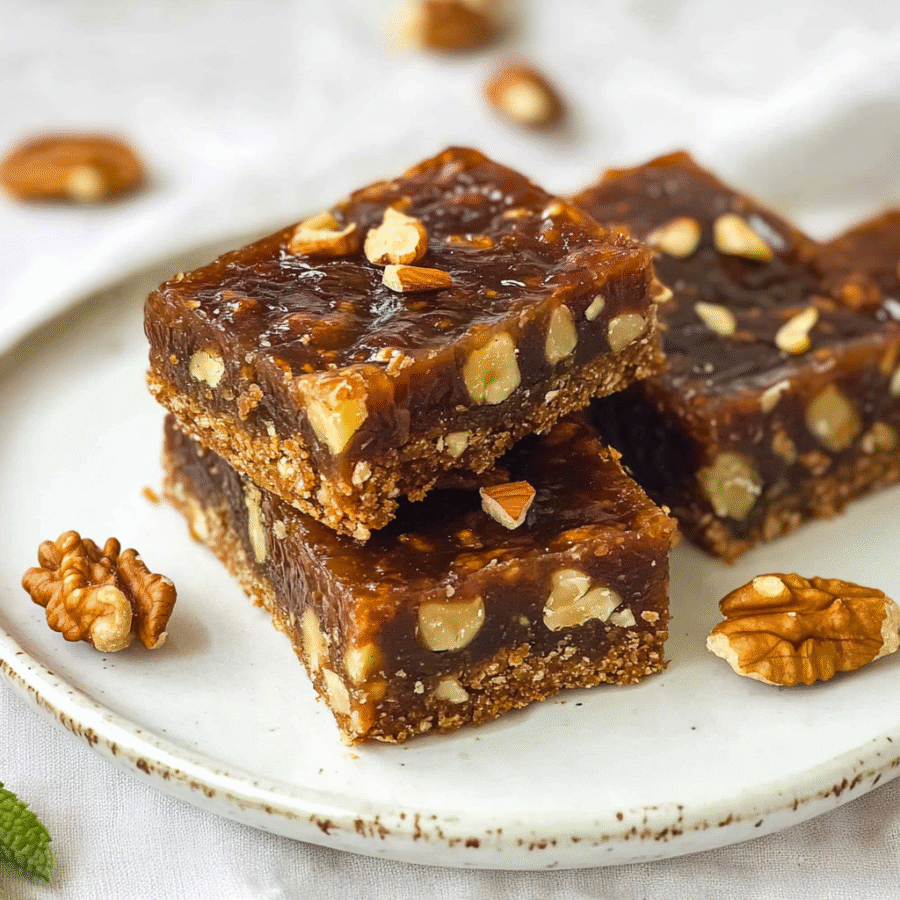Easy 4-Ingredient Date Nut Bars
