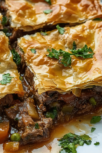 Egyptian Beef Goulash (Phyllo Beef Pie)