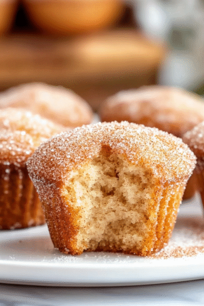 Fluffy Cinnamon Sugar Donut Muffins