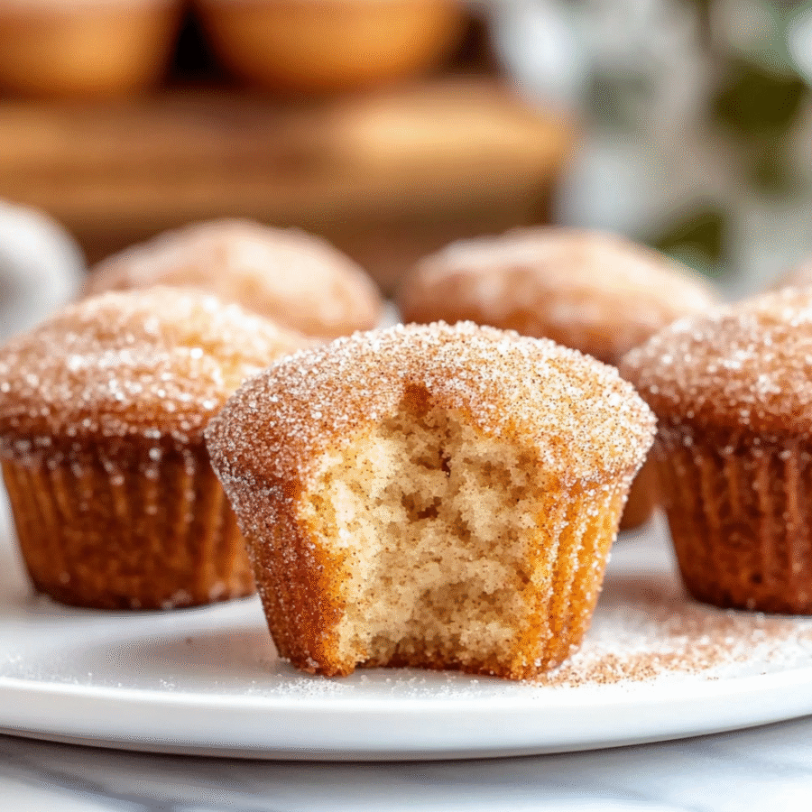 Fluffy Cinnamon Sugar Donut Muffins