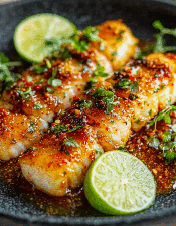 Garlic Butter Cod Strips with Sweet Chili Lime Sauce