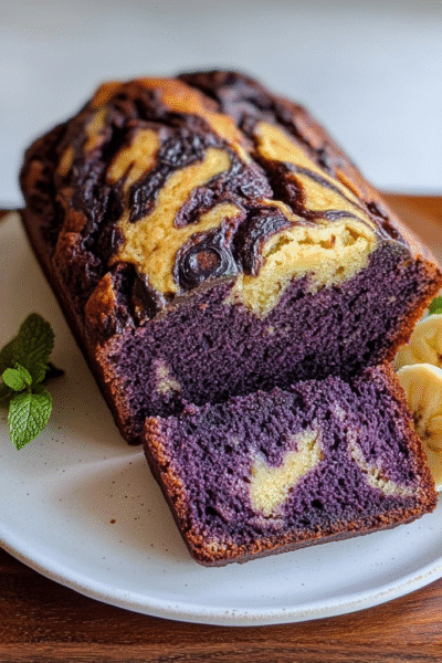 How to Make Marbled Ube Banana Bread