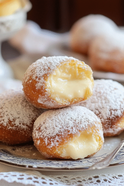 Italian Custard Bomboloni