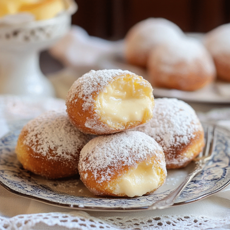 Italian Custard Bomboloni