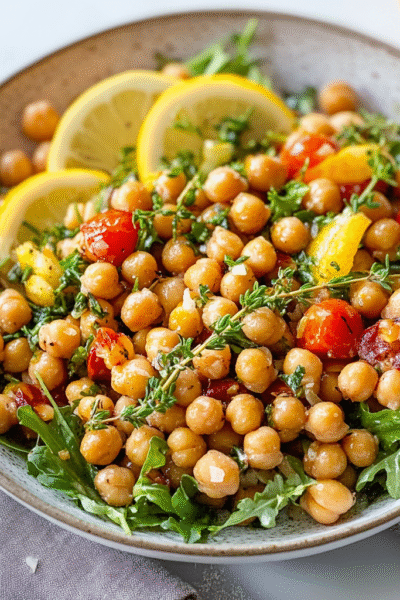 Lemon Thyme Roasted Chickpea Salad