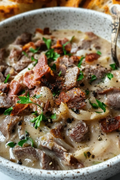 Liver & Lard Chowder