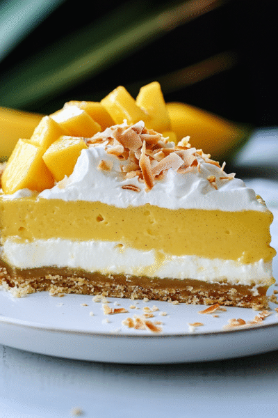 Mango Coconut Cream Pie