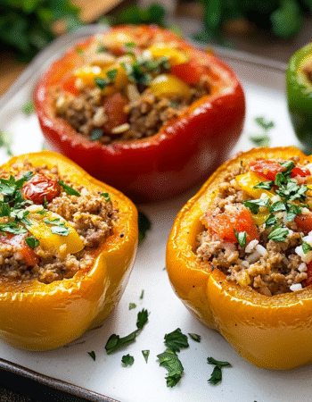 Mediterranean Turkey Stuffed Peppers
