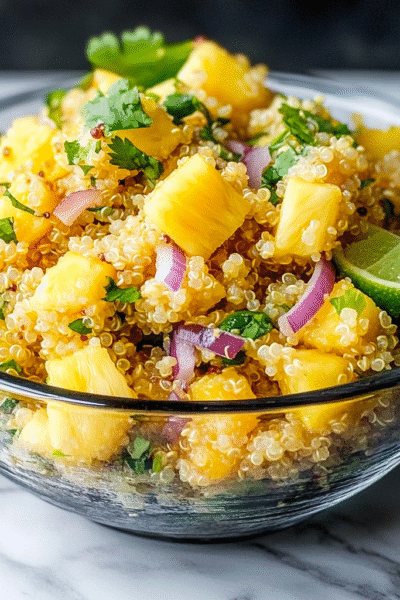 Pineapple Cilantro Quinoa Salad