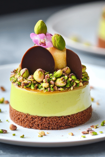 Pistachio Praline Entremet