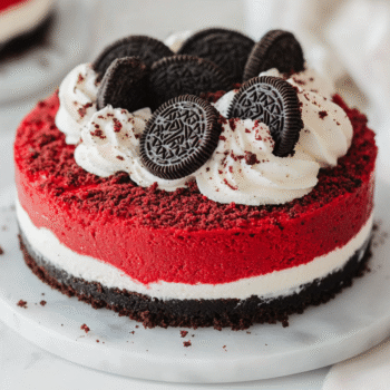 Red Velvet Oreo Cheesecake