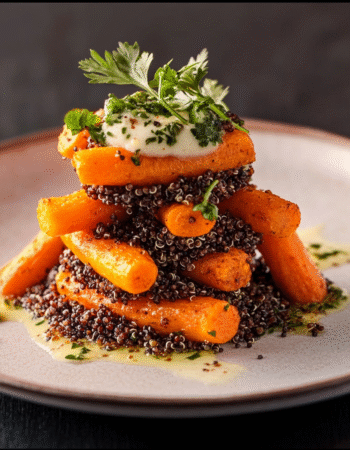 Roasted Paprika Carrot & Quinoa Towers