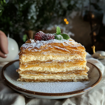 Current image: Russian Napoleon Cake – Puff Pastry Cake