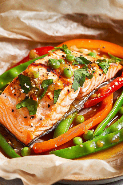 Salmon En Papillote with Ginger & Soy