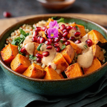 Sweet Potato & Pomegranate Grain Bowls