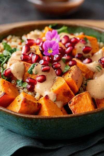 Sweet Potato & Pomegranate Grain Bowls