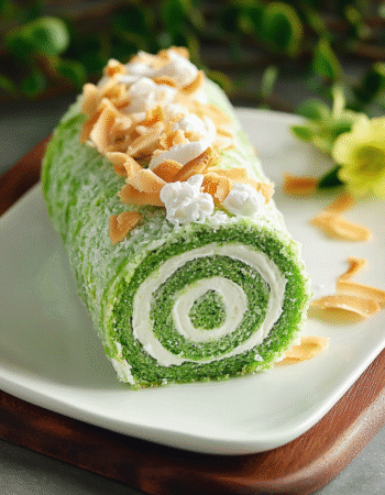 Tropical Pandan Coconut Swiss Roll